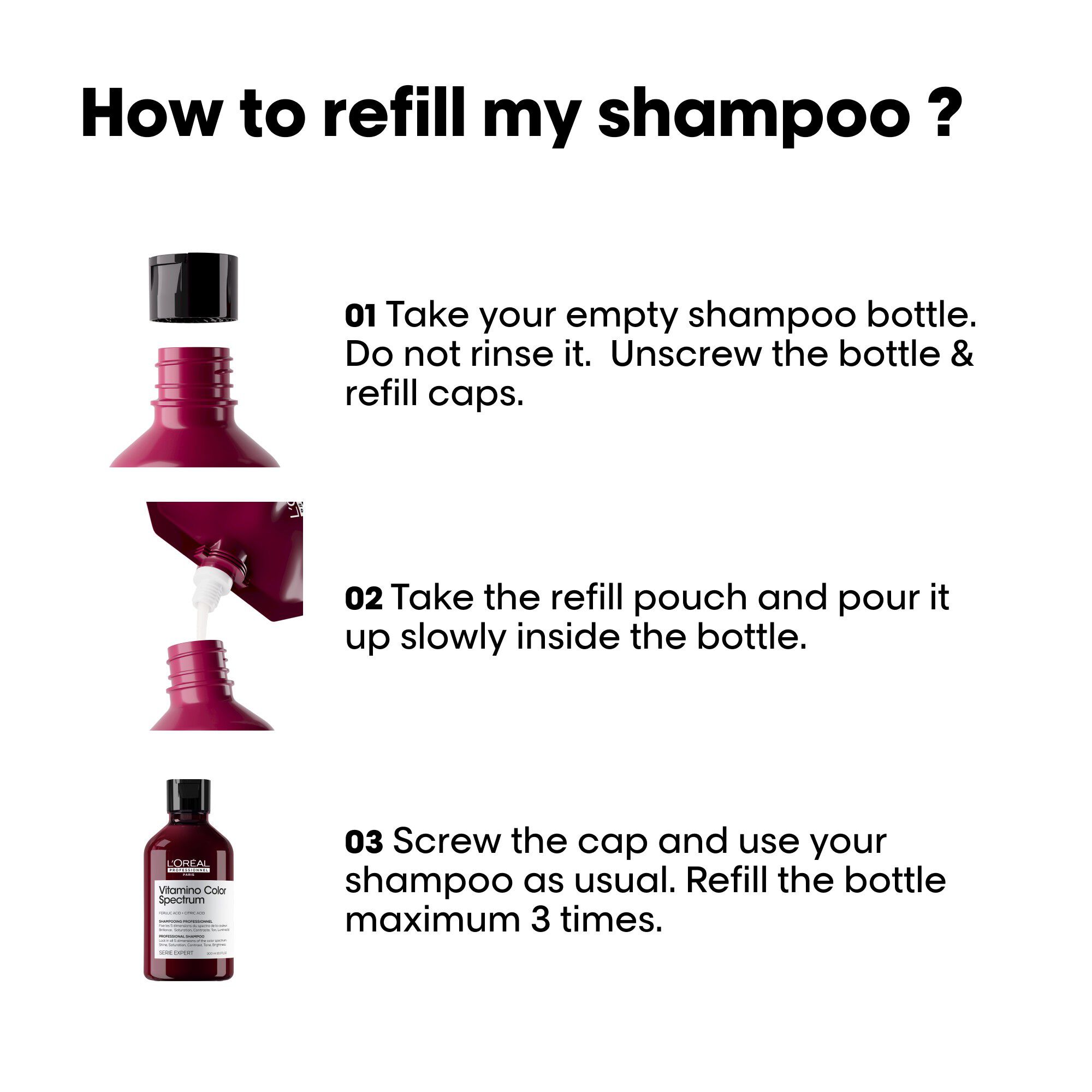 L'Or&eacute;al Professionnel Vitamino Color Spectrum Shampoo Refill 500ml