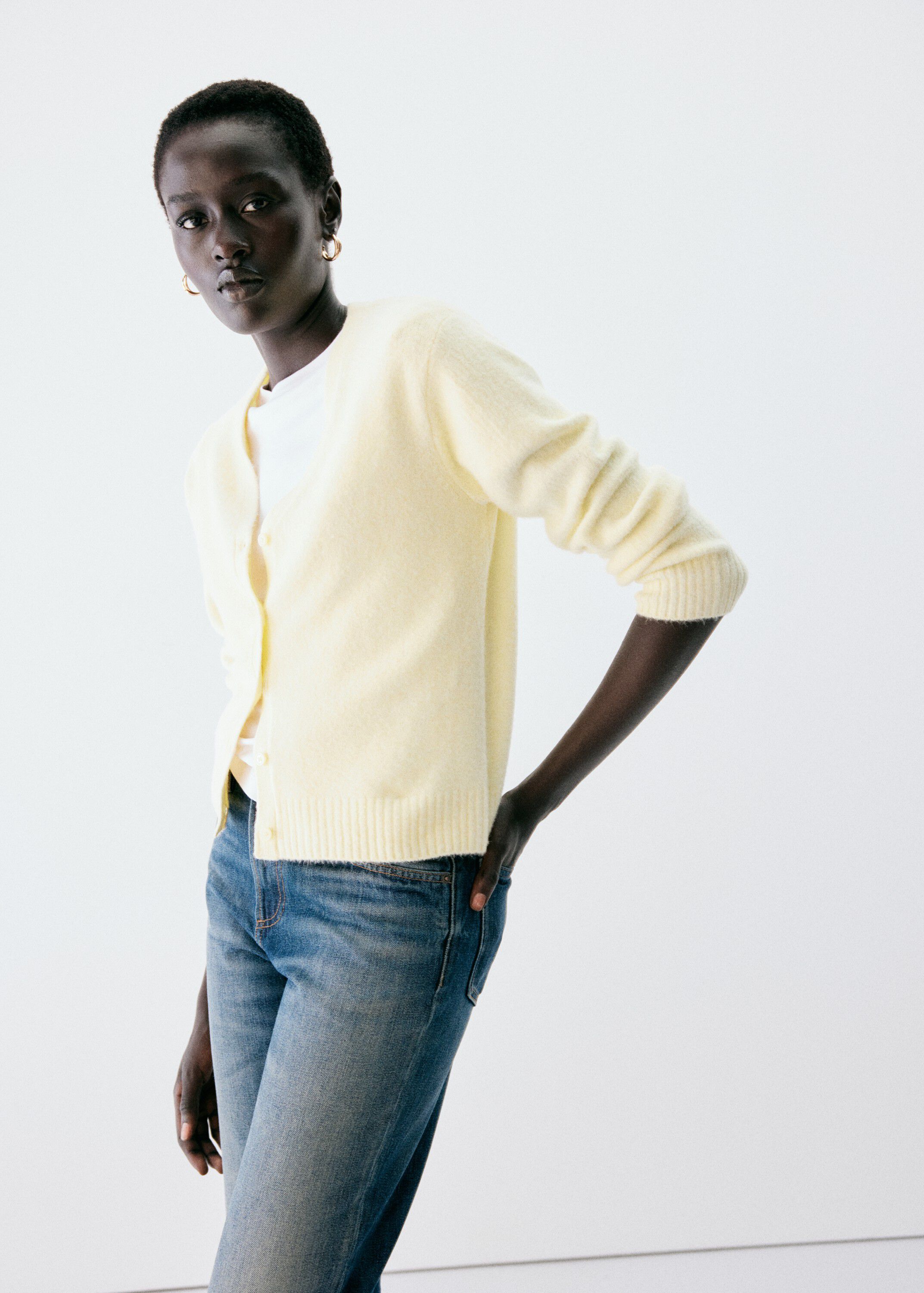 Stripped knit cardigan