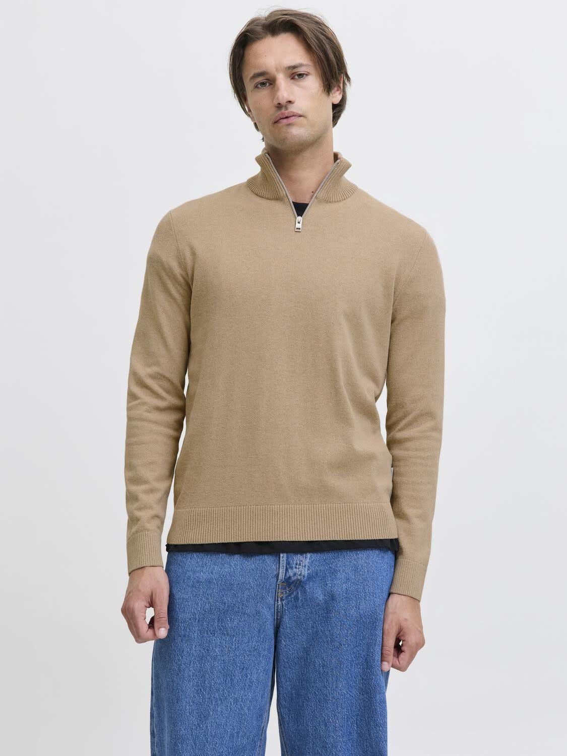 JREBCALLUM KNIT HALF ZIP SN
