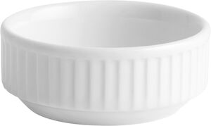 Plissé miniskål hvid - 7 cm
