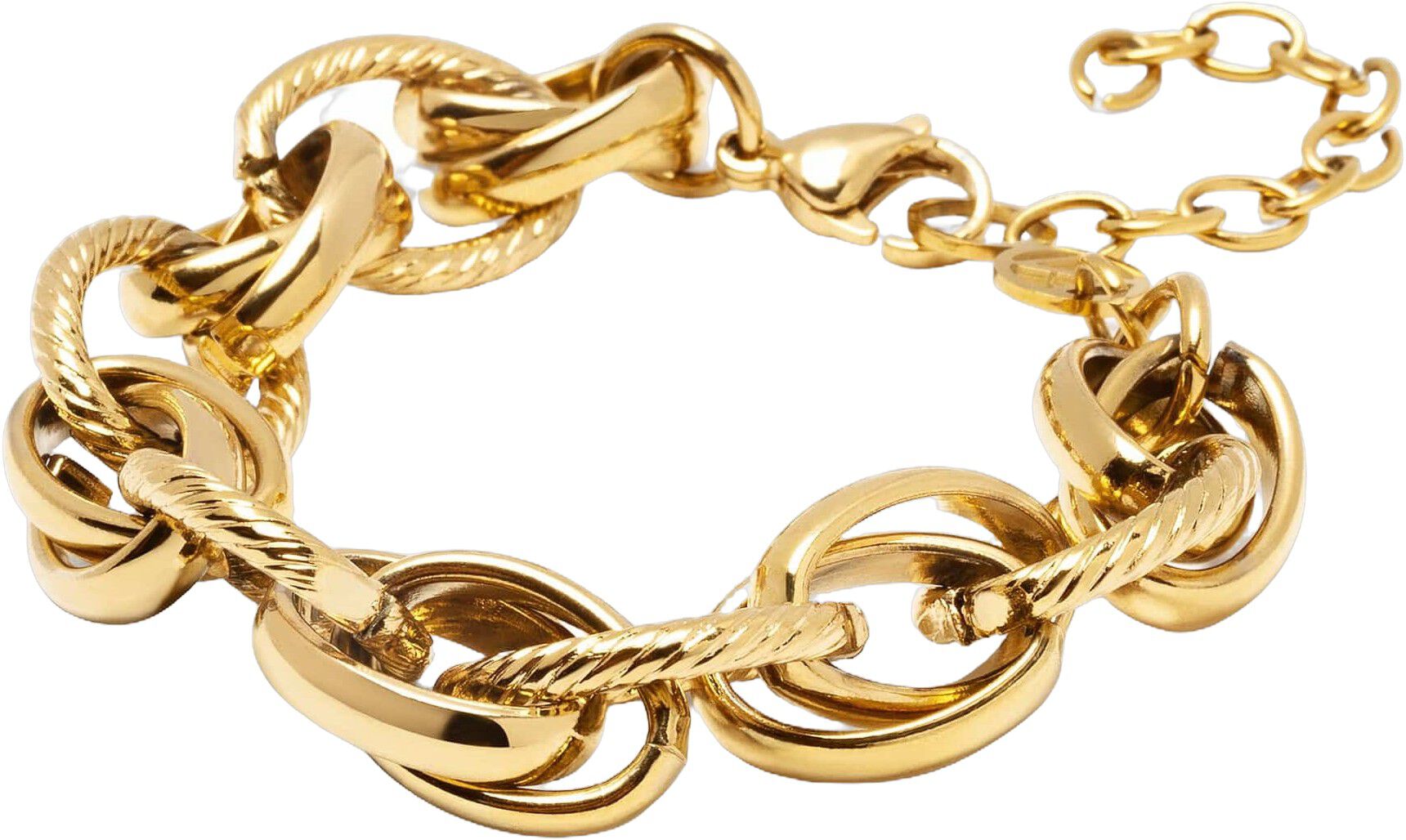 Women's Gold Mixed Link Bracelet