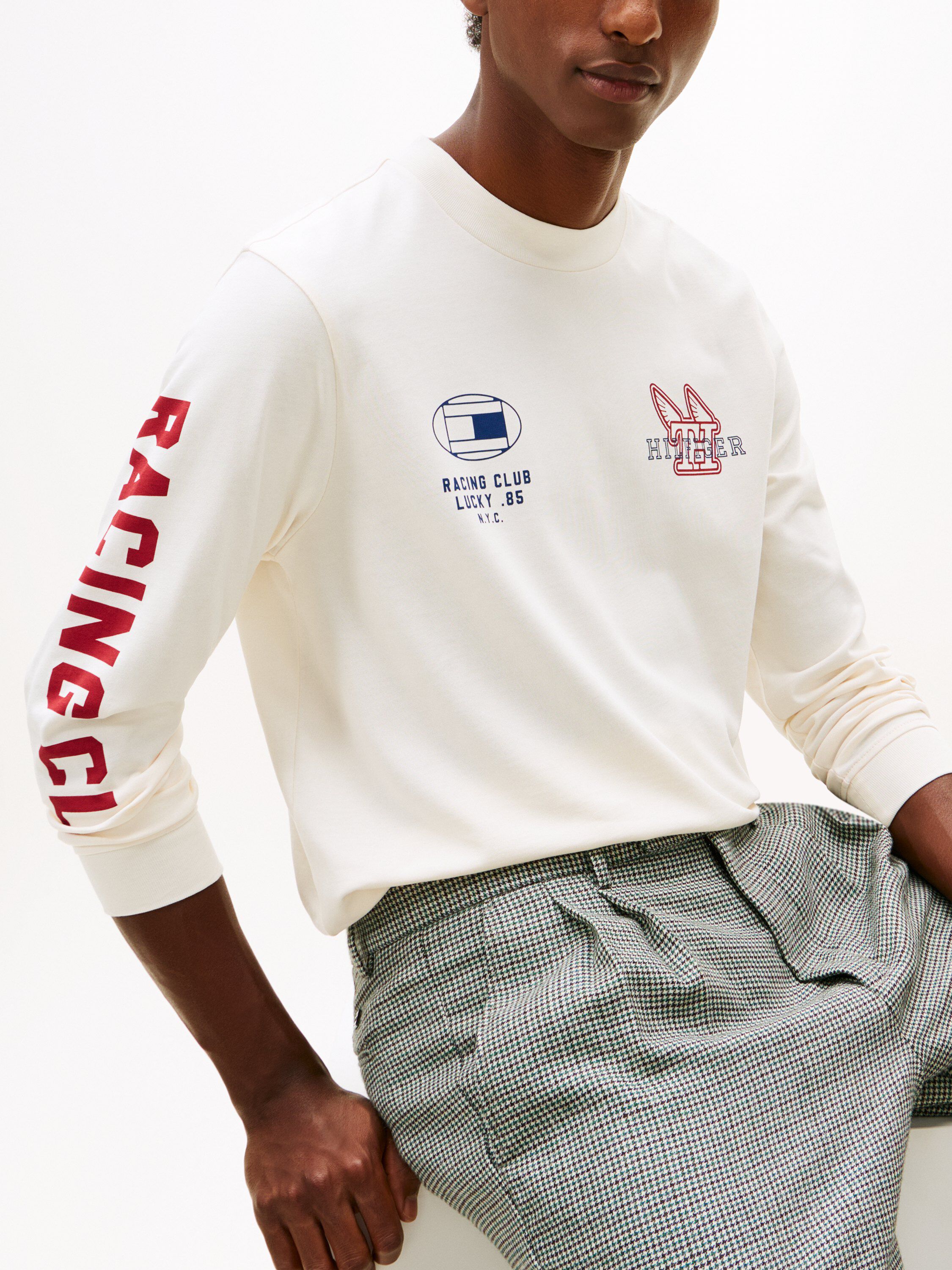 Graphic Jersey Long Sleeve T-Shirt