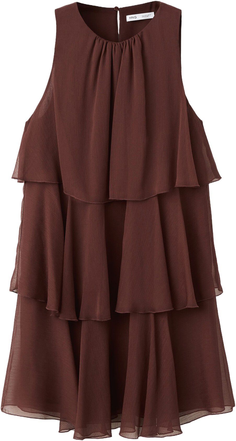 Ruffled draped dress