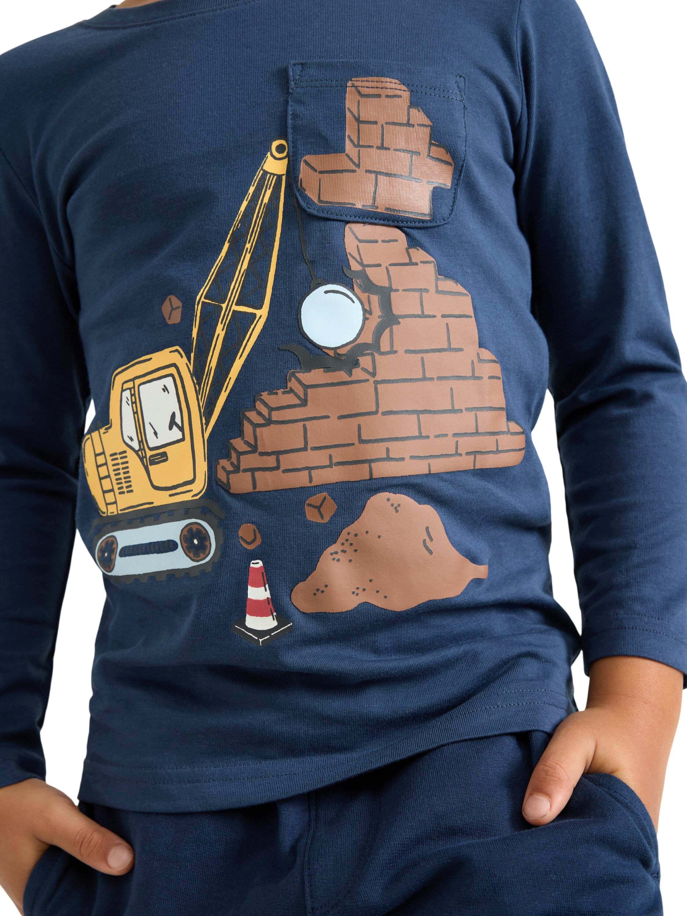 Long-sleeved top with motif at the