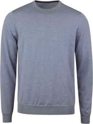 Sweater Knitted Crew Neck With Patch Merino Wool