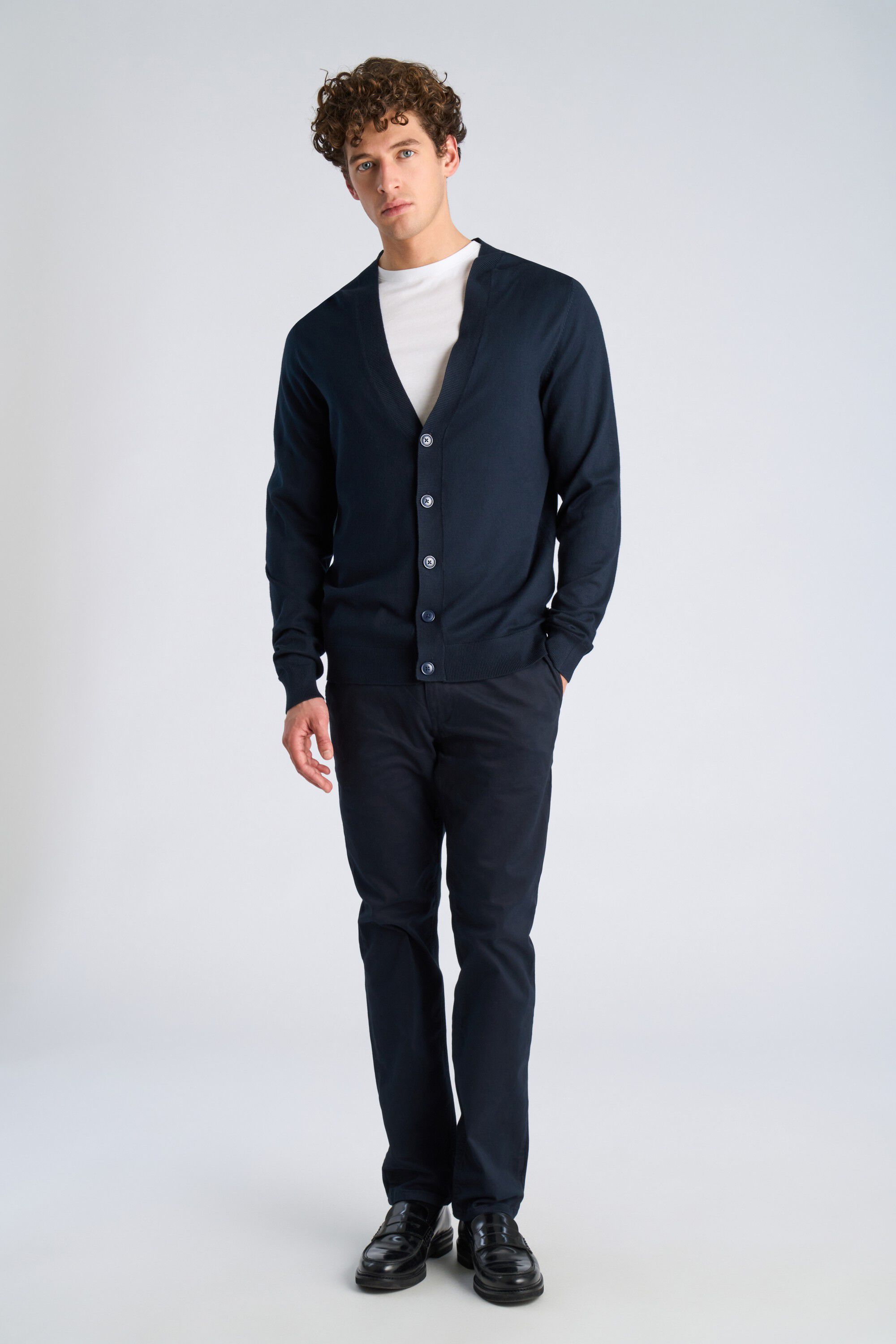 Ecovero v-neck button cardigan