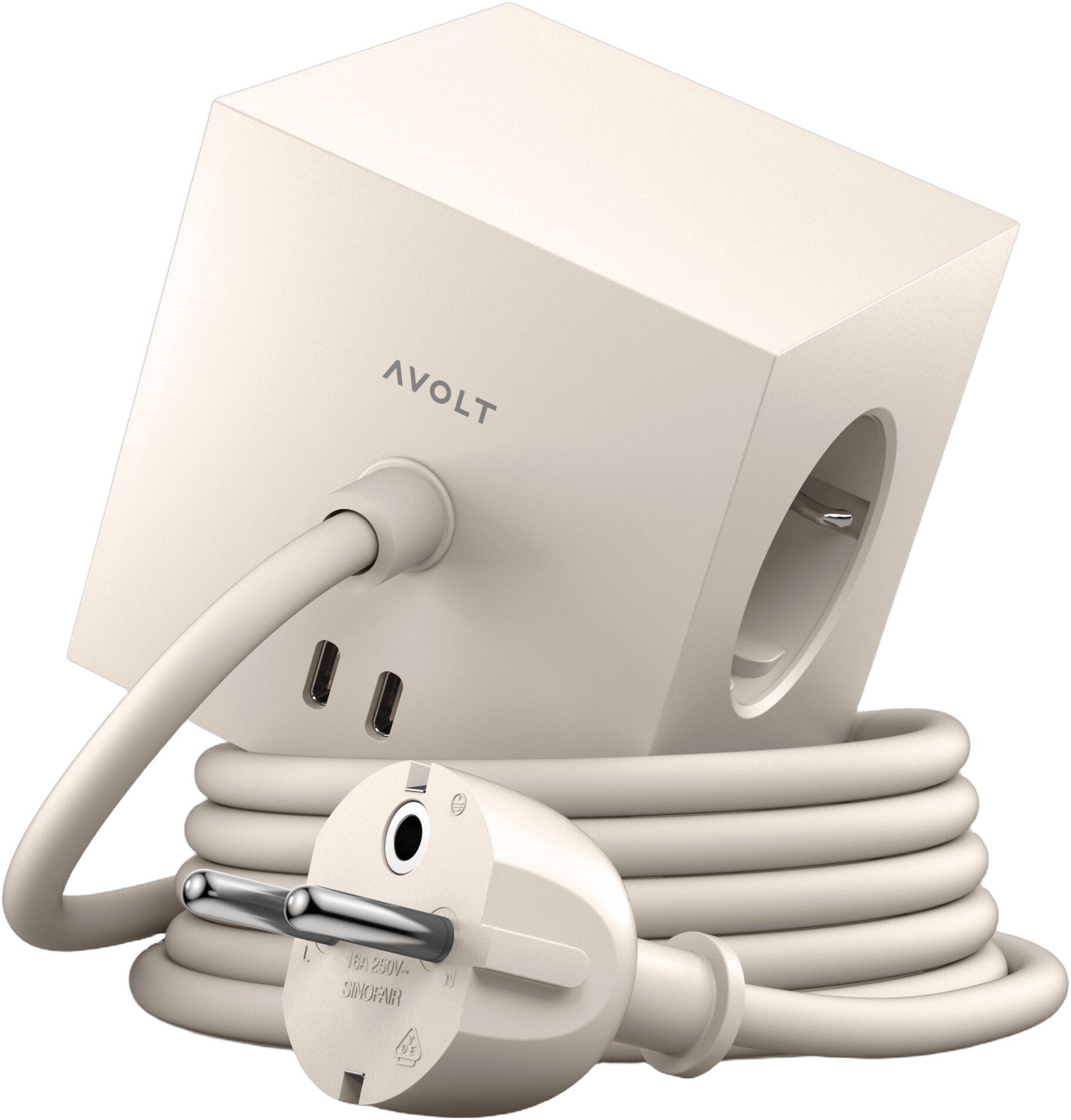 Square 1 - USB-C - 1,8m F EU - Nomad Sand