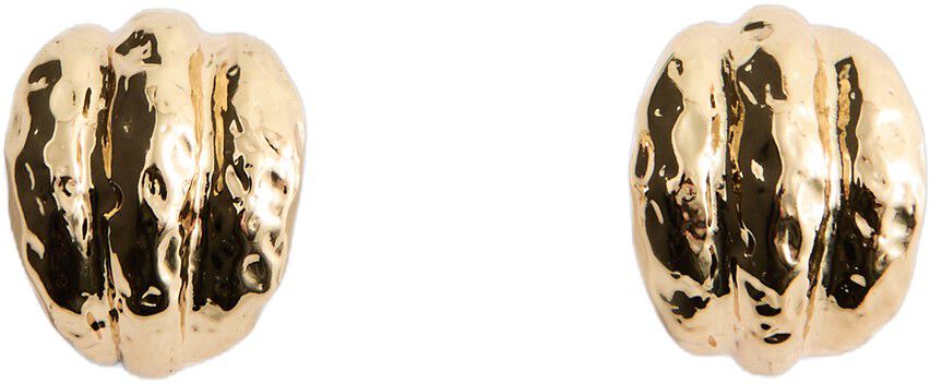 Embossed semi-hoop earrings