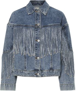 YASAIKO LS DENIM FRINGE JACKET - D2