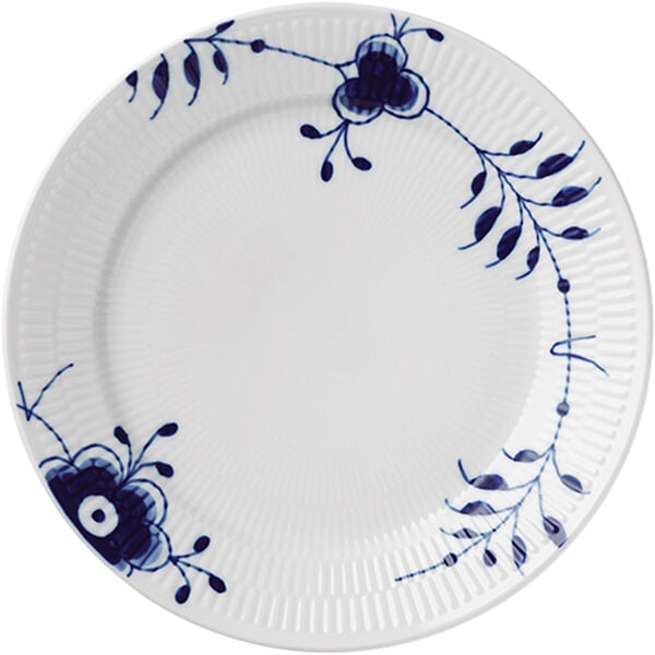 Blå Mega Riflet 27 cm. tallerken special edition