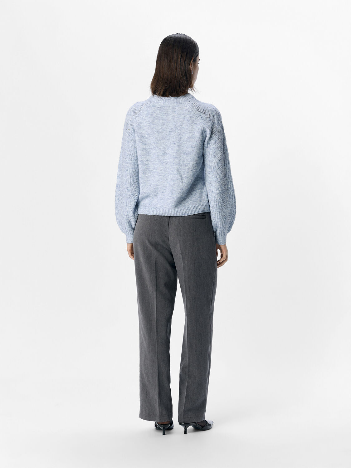 OBJFLORA RE L/S KNIT PULLOVER NOOS