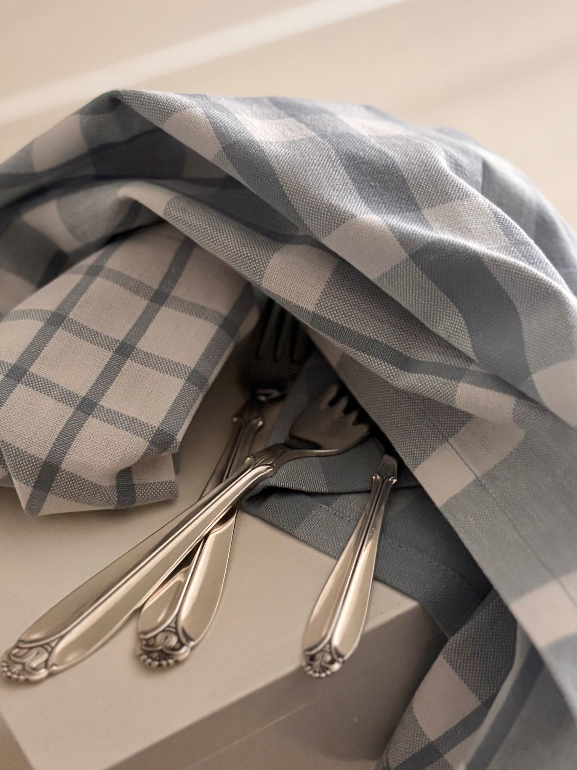 Tea Towels 50x70 cm ENZO - Check light blue