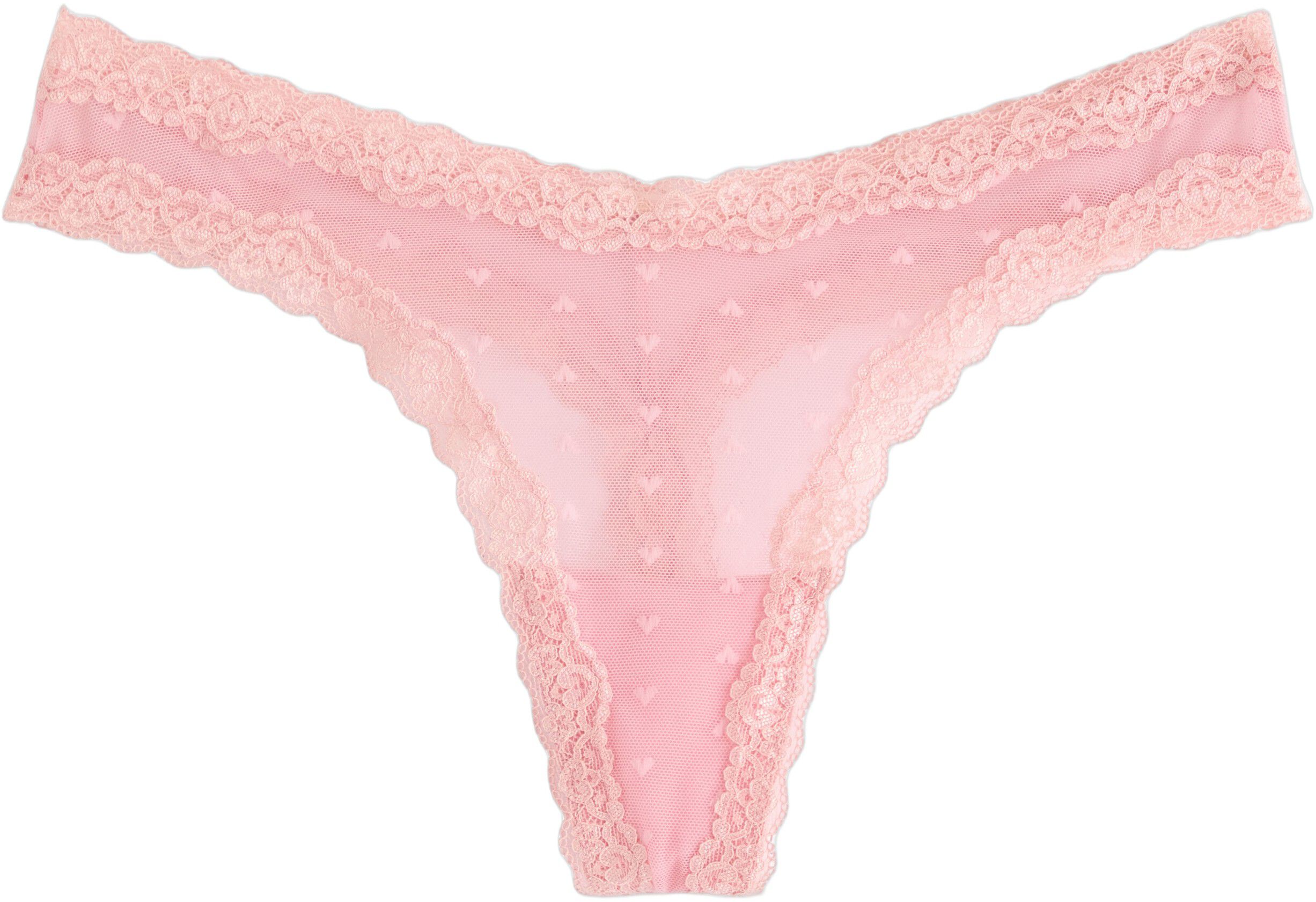 Stringtrosor i mjuk spets med l&aring;g m