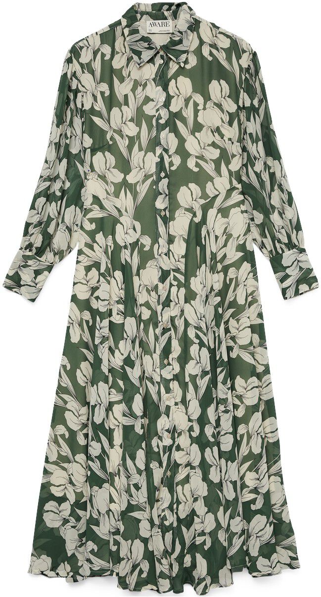 AWAUBRIE LS ANKLE SHIRT DRESS