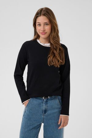 MilaSZ LS Contrast Pullover