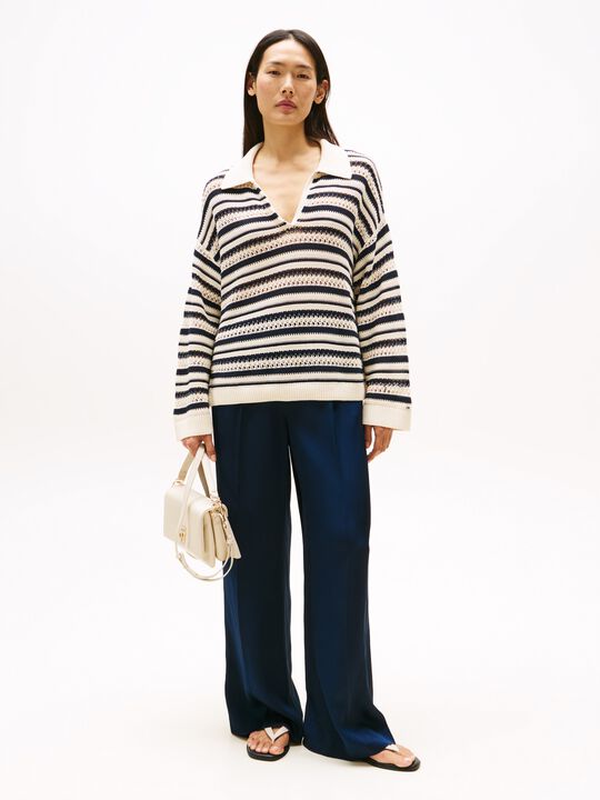 CROCHET RLX LS POLO SWT