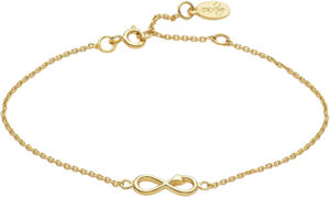 Infinity bracelet VERMEIL (925 Sterling silver gold plated 2. 5 micron