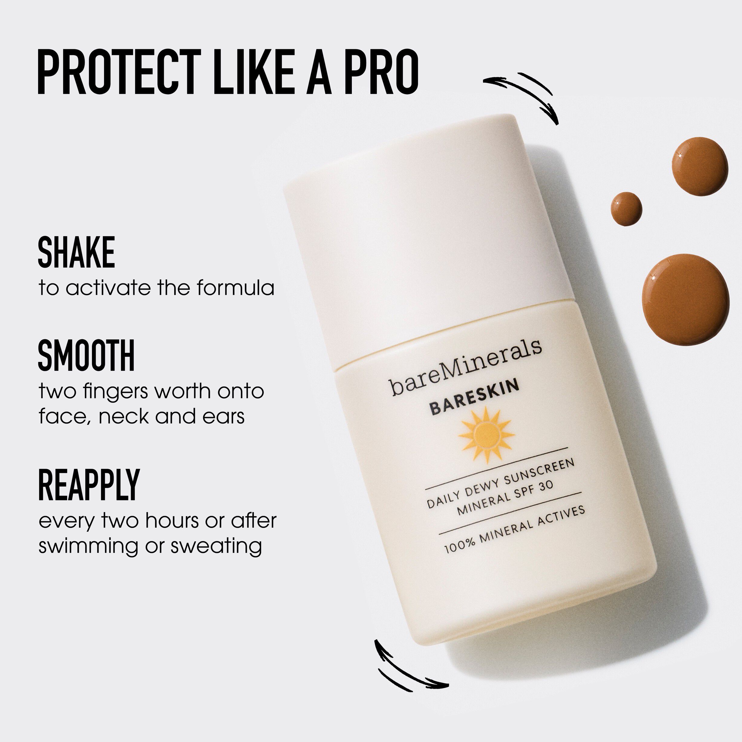 BARESKIN Daily Dewy Sunscreen Mineral SPF 30