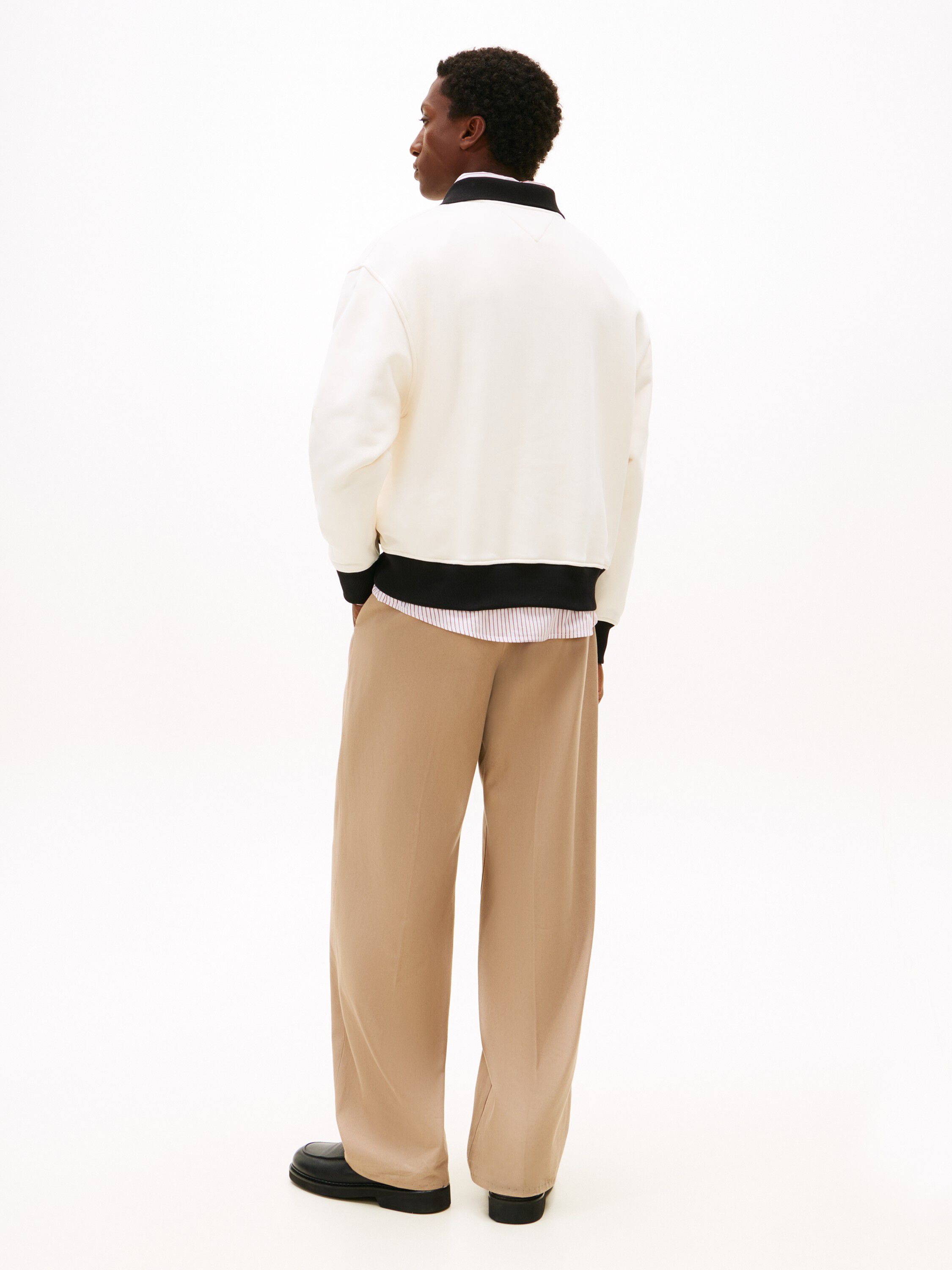 Logo Appliqu&eacute; Rugby Collar Sweatshirt