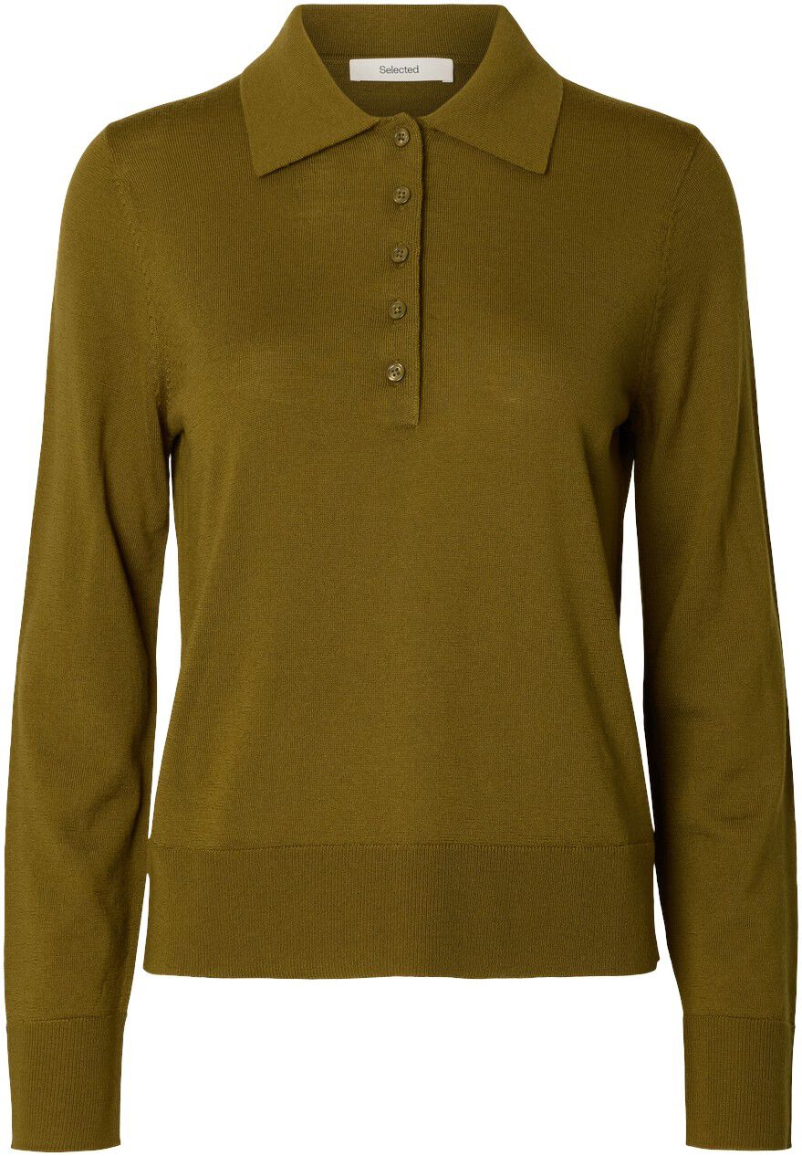 SLWTHEA LS KNIT MERINO COLLAR NECK