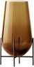 Echasse Vase, M, Amber/Bronzed Bras