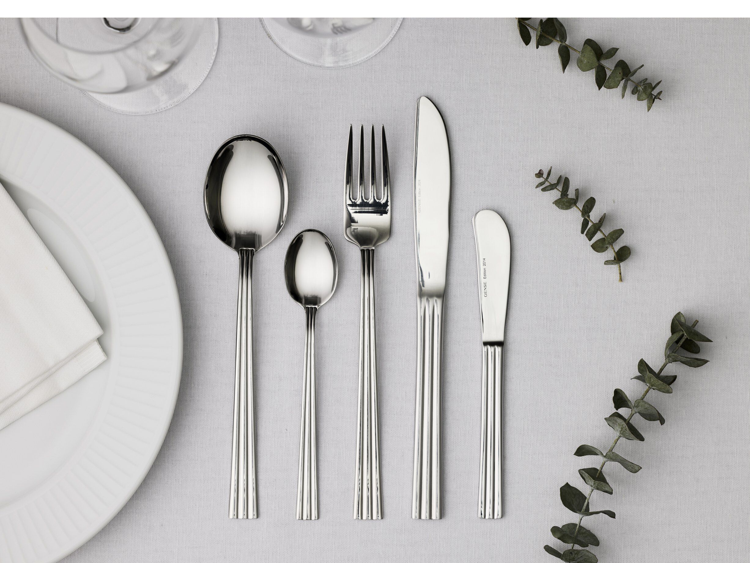 Sm&oslash;rkniv Thebe 16 cm 4 stk. Blankt st&aring;l