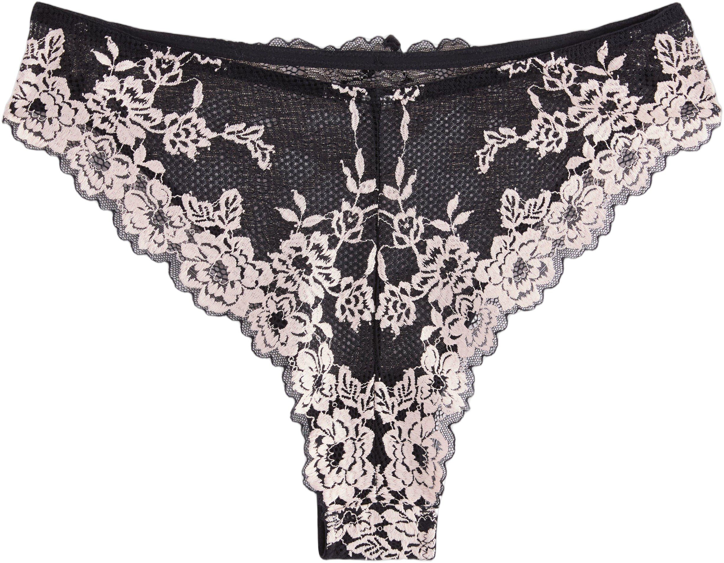 Brazilian briefs in mesh with embro