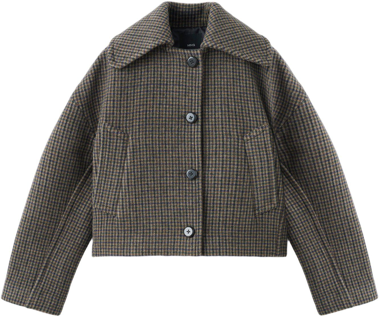 Houndstooth wool jacket