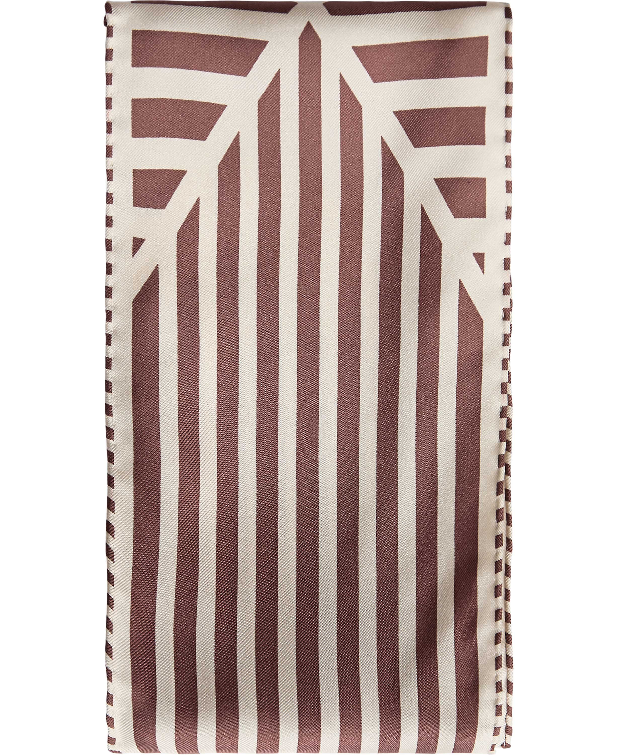 Geometric Scarf 100% Silk - 80x10cm