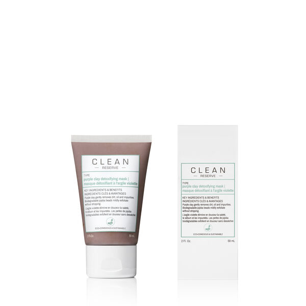 Clean Reserve Hair & Body Purple Clay Detoxifying Face Mask