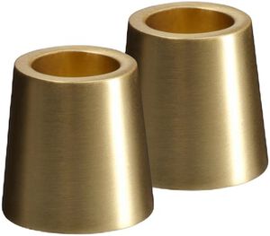 Light Candleholder mini taper, Matte brass, 2-pack, 2,3x2,3