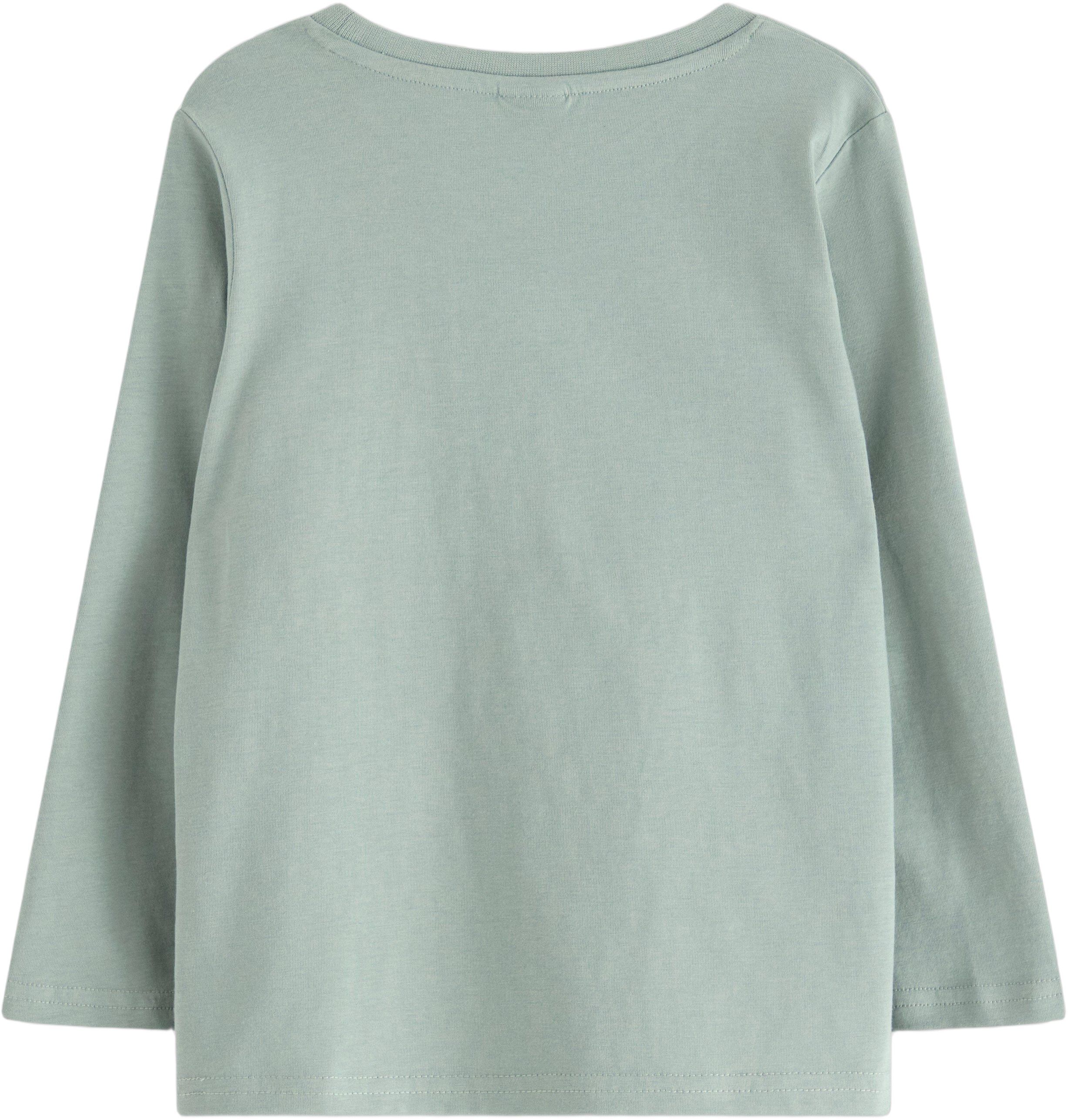 Long-sleeved top in soft cotton jer