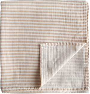 Mushie Babysvøb - Natural Stripe