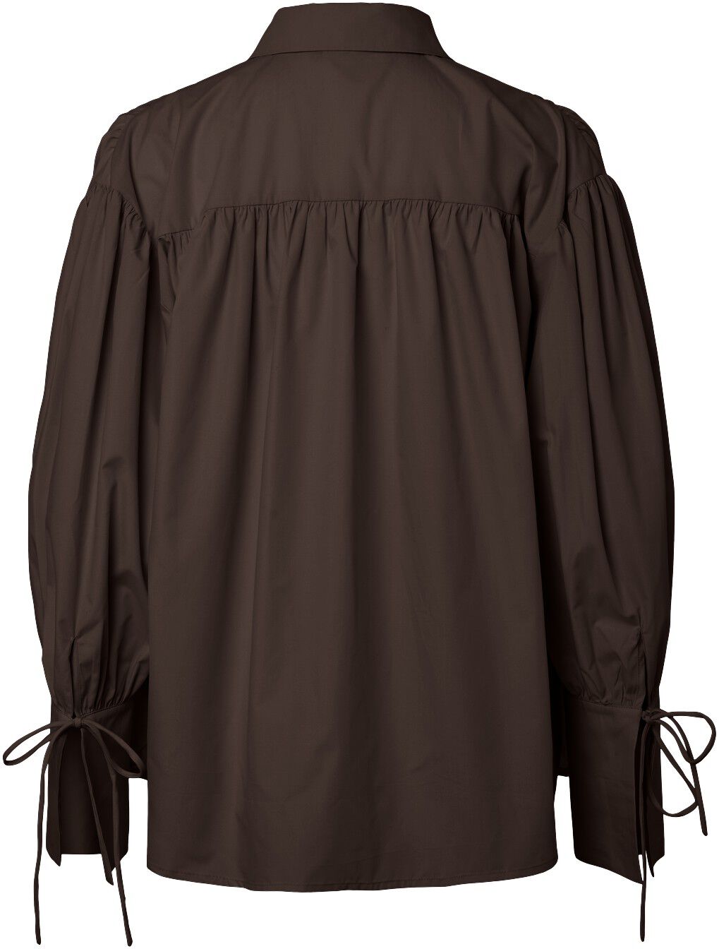 PCANNI LS PLEATED DETAIL SHIRT WVN