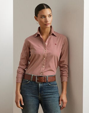 Classic Fit Striped Broadcloth Shirt