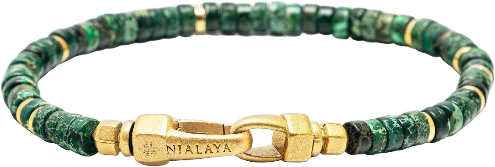 Dark Green Malachite Heishi Bracelet