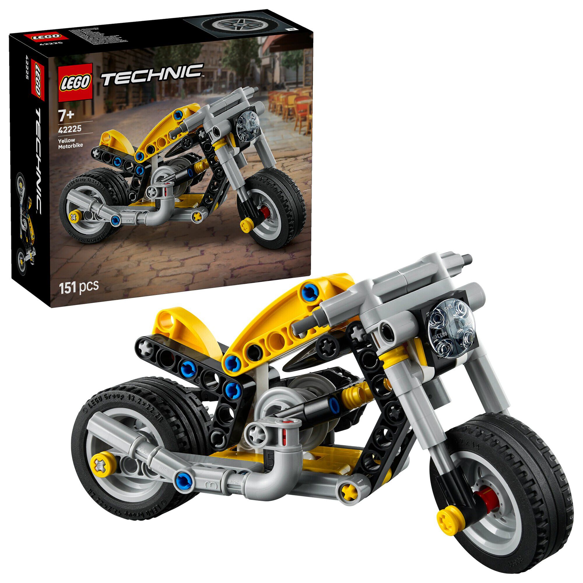 Gul motorcykel 42225