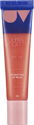 Sheen Screen Peach SPF50 - Fugtighedsgivende læbepomade med solbeskytt