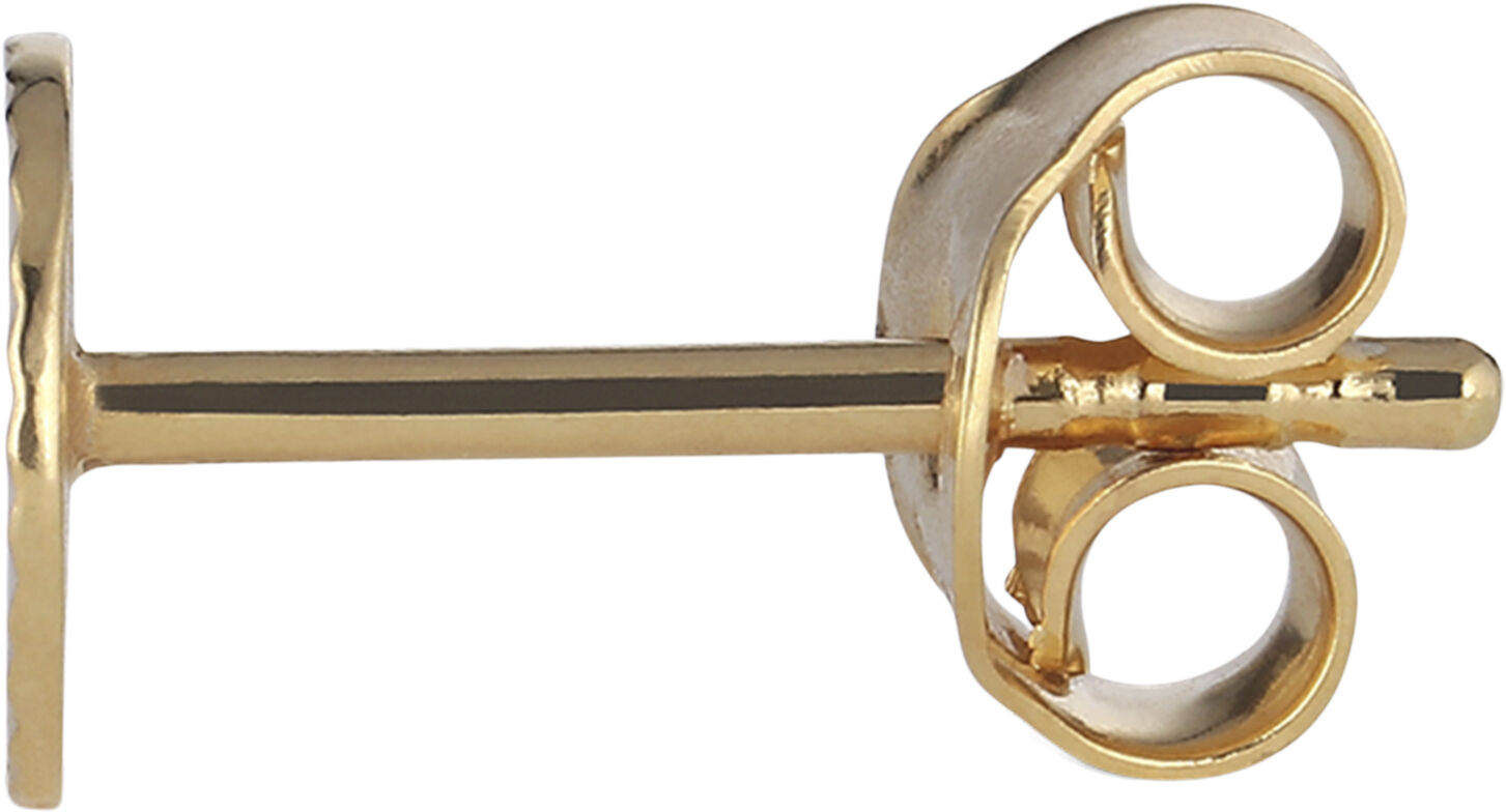 Reflection Round Stud, gold-plated sterling silver