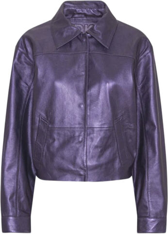 Dunmore Disco 100% Leather Jacket - Purple