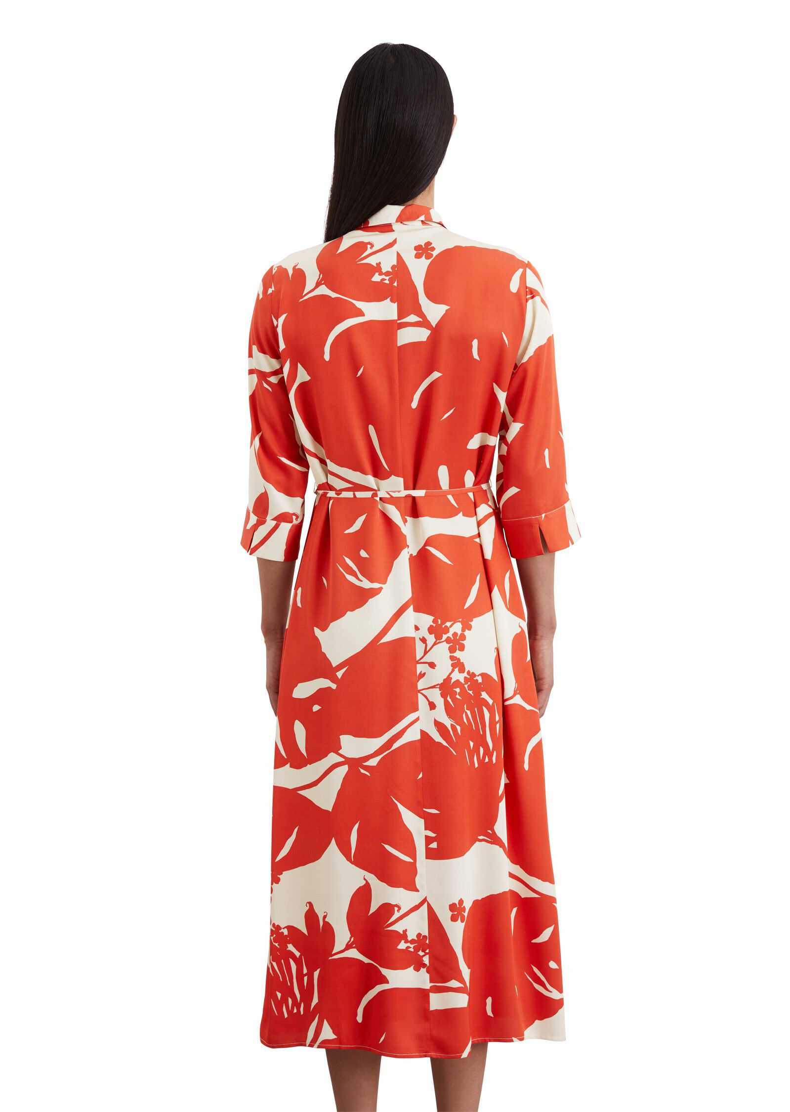 Dress, midi length, shirt style, cl