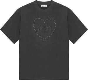 Heavy Cotton Drop Shoulder Heart T-