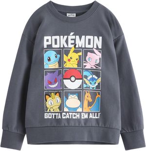 Mjuk sweatshirt i bomullstrikå med