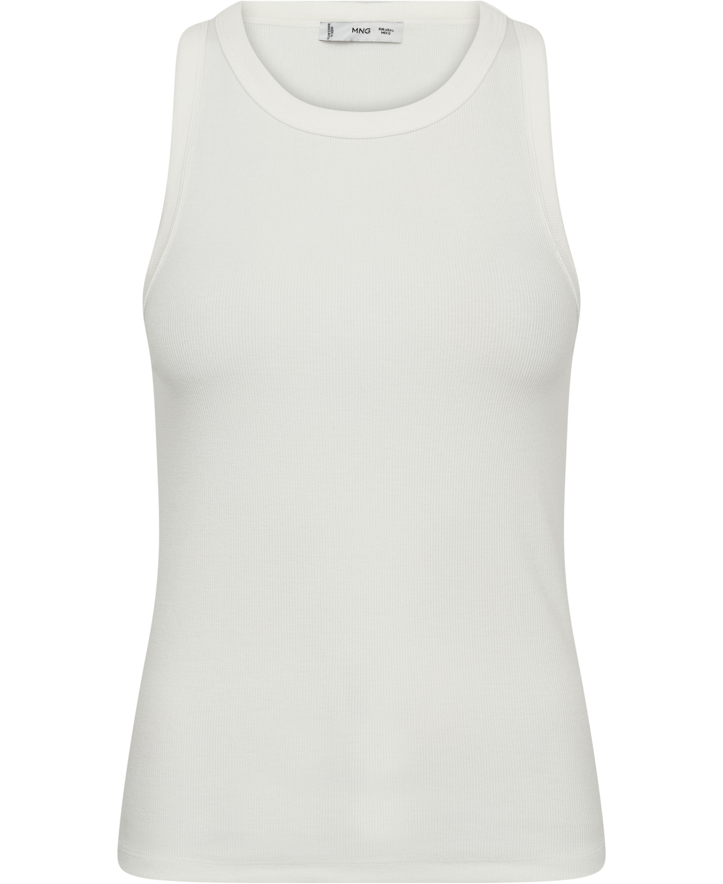 Ribbed cotton-blend top