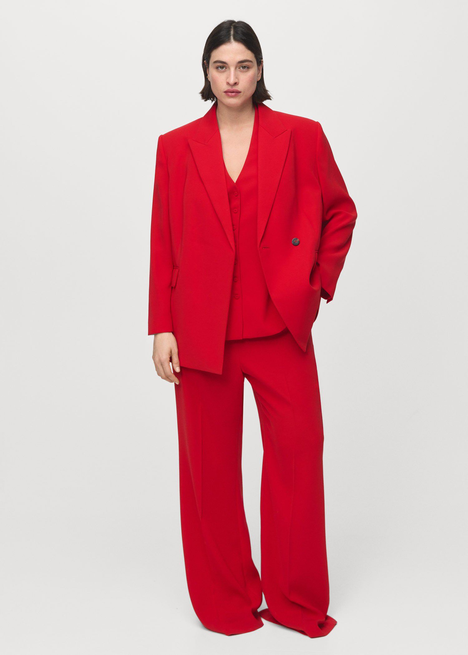 High-waist suits trousers