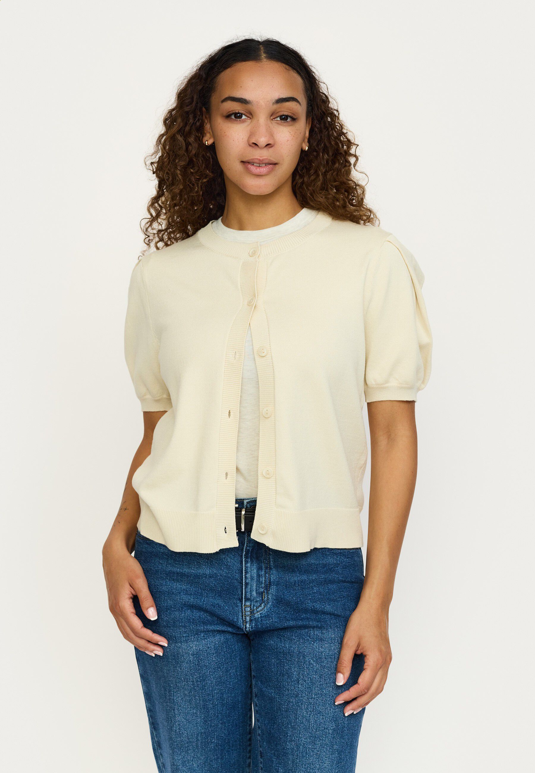 SRMarla SS O-neck Cardigan Knit