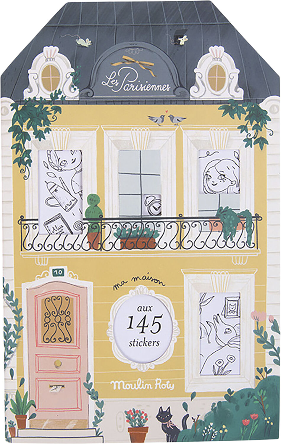 Moulin Roty - Malebog med 145 klisterm&aelig;rker - Les Parisienne