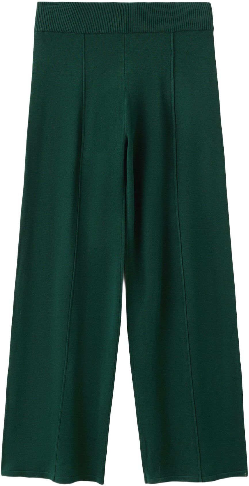 Knitted trousers with stitching det