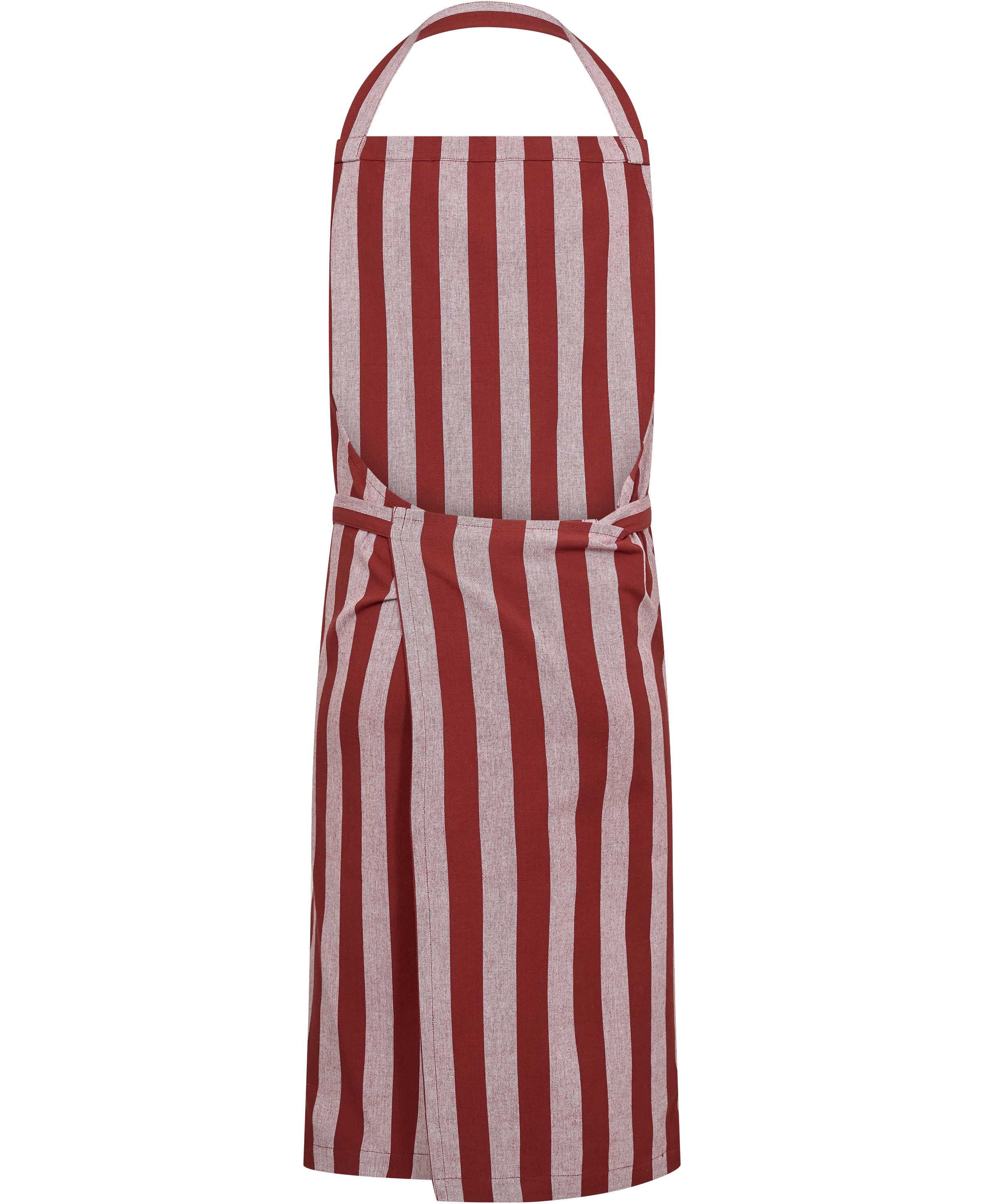 Apron 105x100 cm  Birk - Stripe dark red