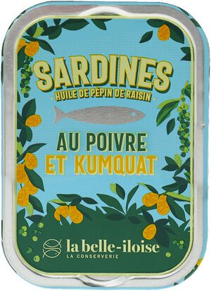 Sardiner med gr&oslash;n peber og kumquat